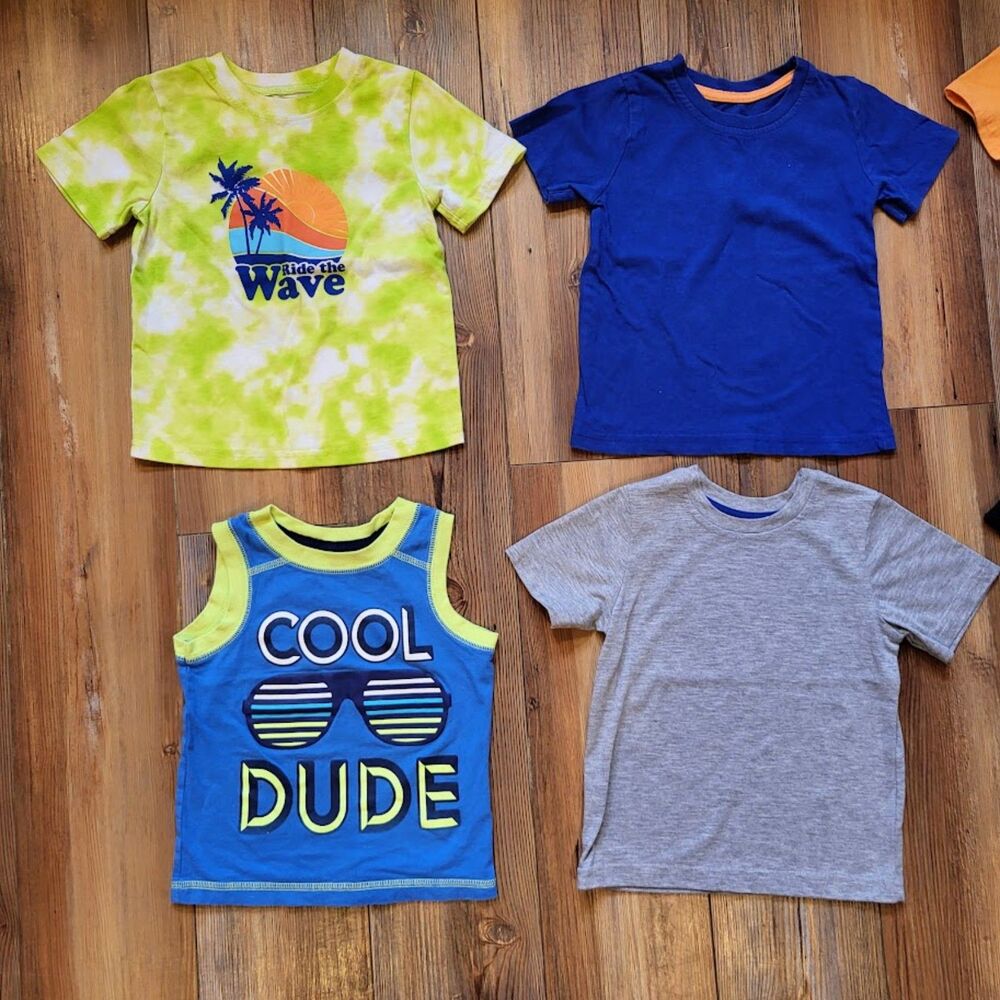 Boys 2T Shirts Lot - 10 Short Sleeve T-Shirts Tank Tops Toddler Spring Summer - Picture 3 of 4